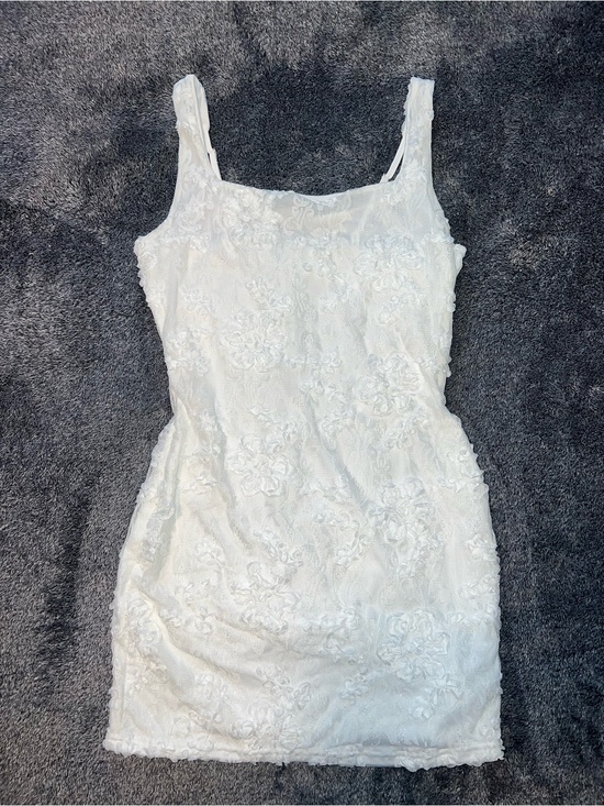 Dresses & Skirts - Lace Embroidered White Tank Dress